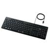 ELECOM Wired Full Keyboard, Quiet Design, Black, TK-FCM114SKBK