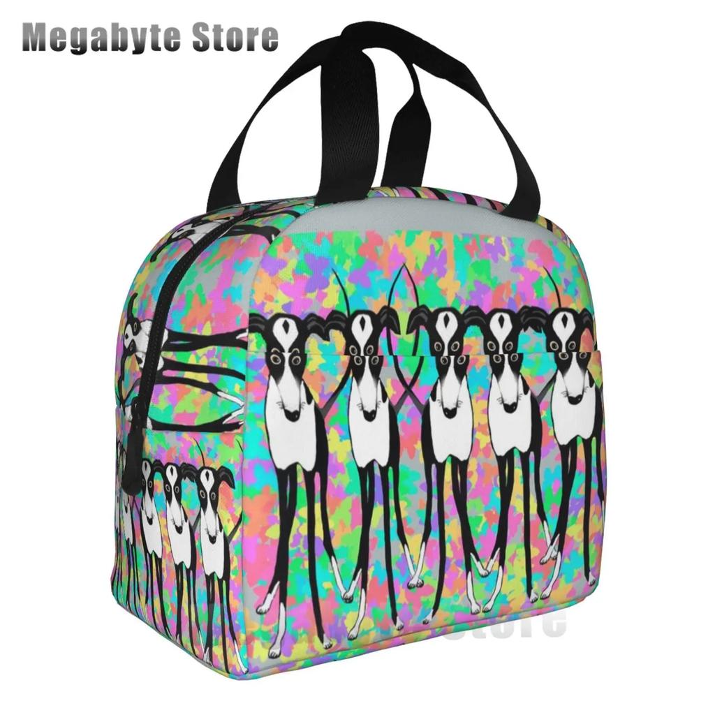 Садовая борзая собака Грейхаунд сумка для обеда холодильник изолированный ланч-бокс для школьников уиппет борзая собака портативные сумки для пикника