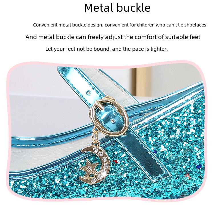 Весна 2025 г. Туфли на высоком каблуке со стразами и бантом для девочек