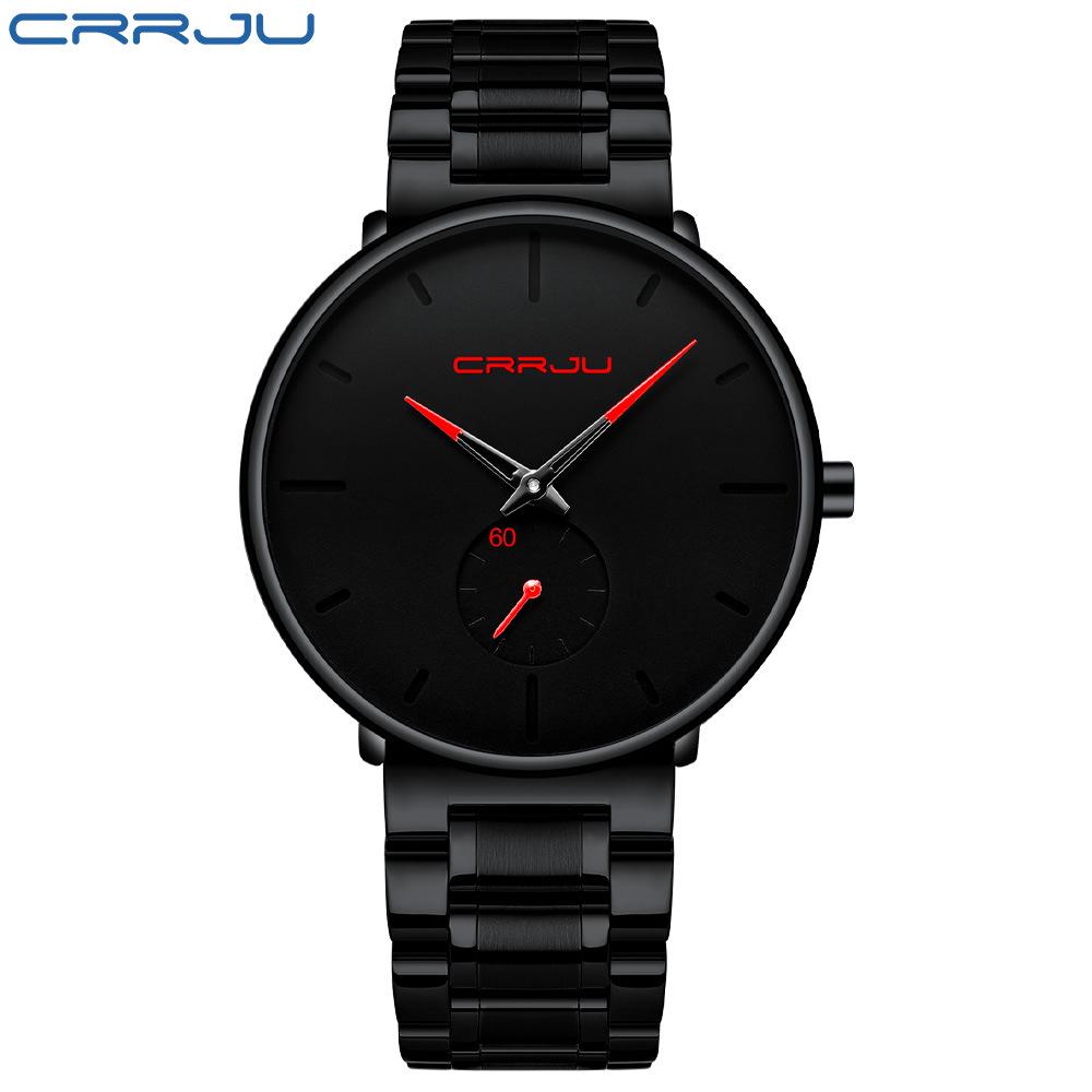 CRRJU 2150 Men's Ultra-thin Waterproof Steel Band Watch
