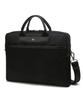 Daks Men'S Accessories Black Leather Partial Check Briefcase Dbba6F331Bk
