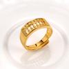 Jewelry Stainless Steel Gold Color High Quality Titanium Rings Opening Ring Abacus Ring Finger Ring