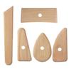 5Pcs Wooden Clay Sculpting Tools Set Pottery Foot Shapers Tool Clay Texture Ribs Ceramic Sculpting Tools for Carving