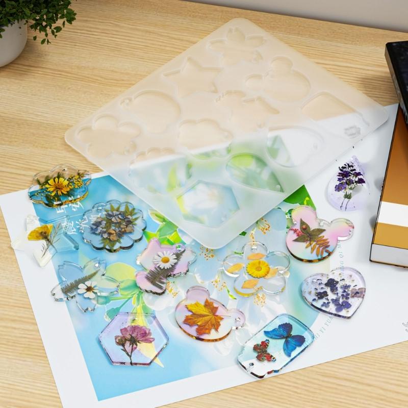 Прочная силиконовая форма для поделок из смолы, кошачьи сердечки, шармы, инструменты для изготовления украшений