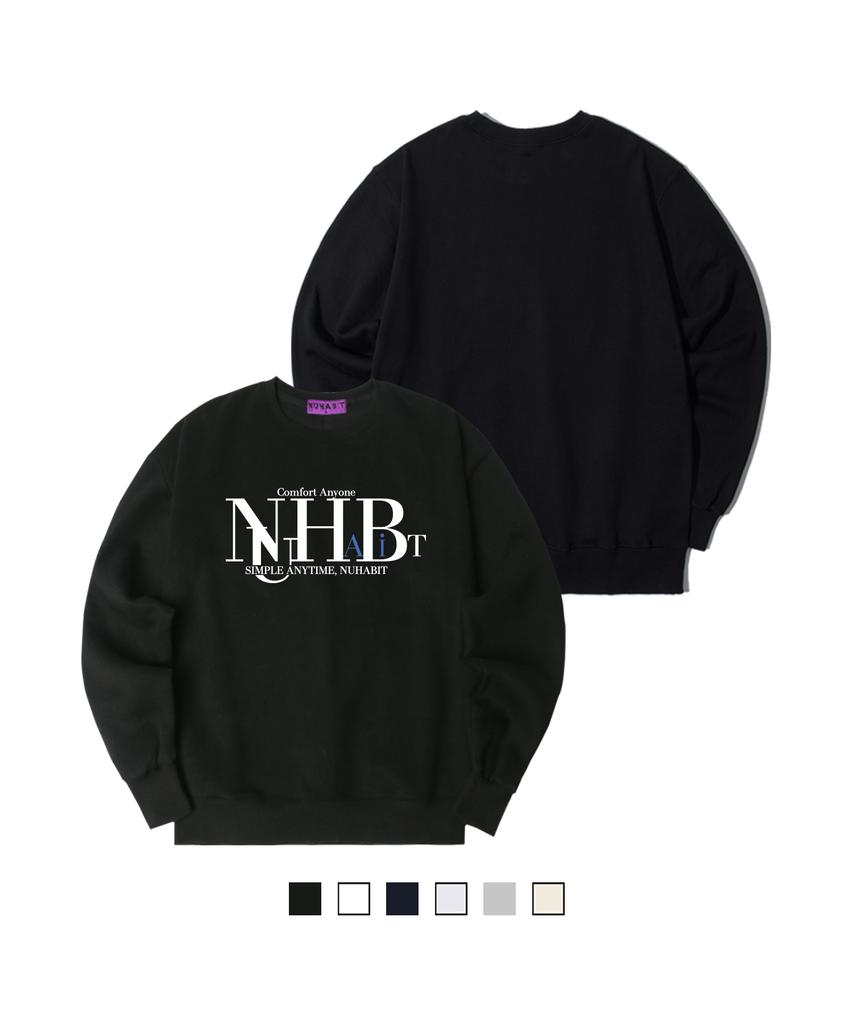 NUHABIT N/H Худи оверсайз с логотипом Identity и флисовой подкладкой (Gom4-4Nh1223)