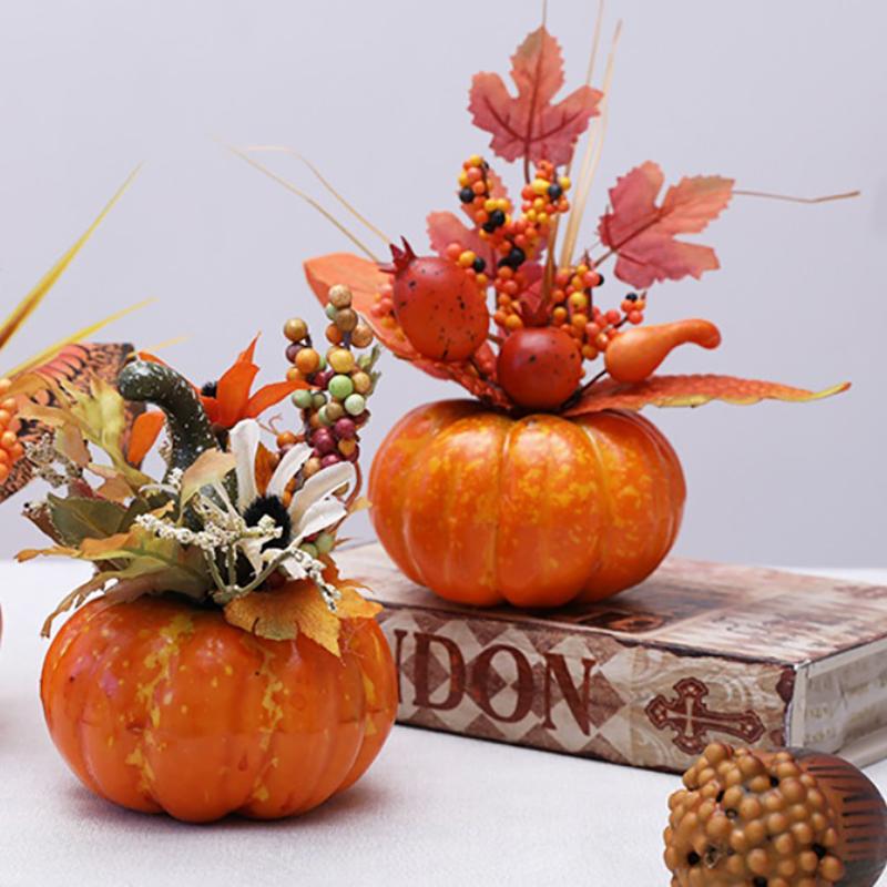 Осенний урожай Хэллоуин тыква украшение праздничная вечеринка настольное украшение осень офис дом окно декоративный реквизит подарок
