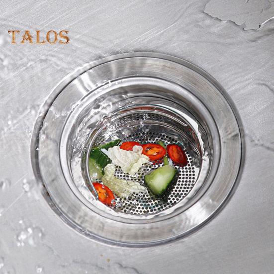 Фильтр для кухонной мойки из нержавеющей стали, большой держатель для пищевых отходов, мелкая сетка, не засоряющаяся сливная корзина, легко поднимаемая ручка, прочный канализационный фильтр