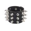 Unisex Bangle Retro Punk Gothic Style Rivet Decor Artificial Leather Exaggerated Hippie Rock Singer Wrist Bangle Club Party Performance Jewelry