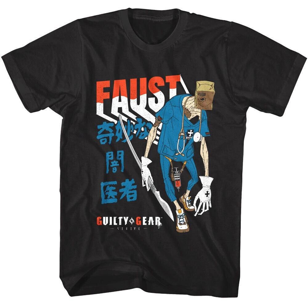 Футболка Guilty Gear Strive Faust Летняя Мужская и Женская Свободная и Дышащая Футболка Топ