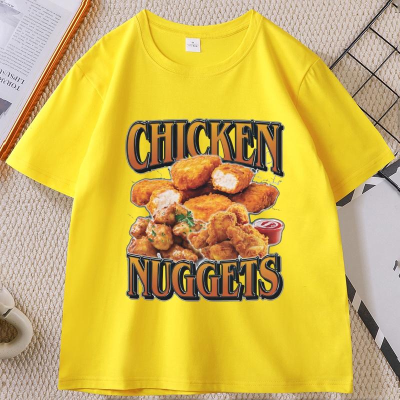 Chicken Nugget Vintage Graphic Women TShirt Funny Nuggets Meme T Shirt Retro Comfortable 90s Graphic Trendy Tee Streetwear Tops