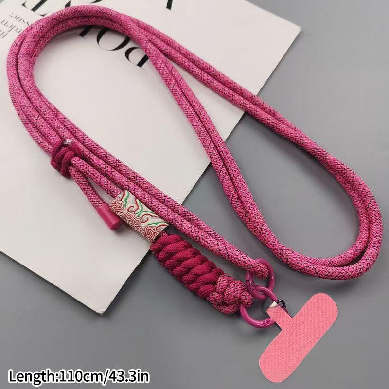 Woven Phone Lanyard Outdoor Mountaineering Mobile Phone Hanging Strap Anti Loss Lanyards Neck Strap for Girl Keychain Chain Rope