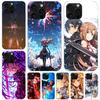 Аниме Sword Art Online SAO Мягкий чехол для телефона для IPhone 11 17 Air 16E 16 Pro Max 15 + 14 Plus 13 Mini 12 Apple 7 SE 8 Fundas Coque