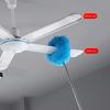 Ceiling Fan Dust Collector with Retractable High Reach -Slip Lock Detachable Brush Heads Feather Duster Attachment Machine Washable Free Operation