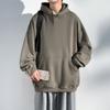 Осенняя новая мужская модная шапка-толстовка махровая однотонная рубашка с пустым дном пара толстовка с капюшоном