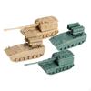 4Pcs 1/144 Tank Model 4D Toy DIY Puzzle Armored Vehicle Collectible Wheeled