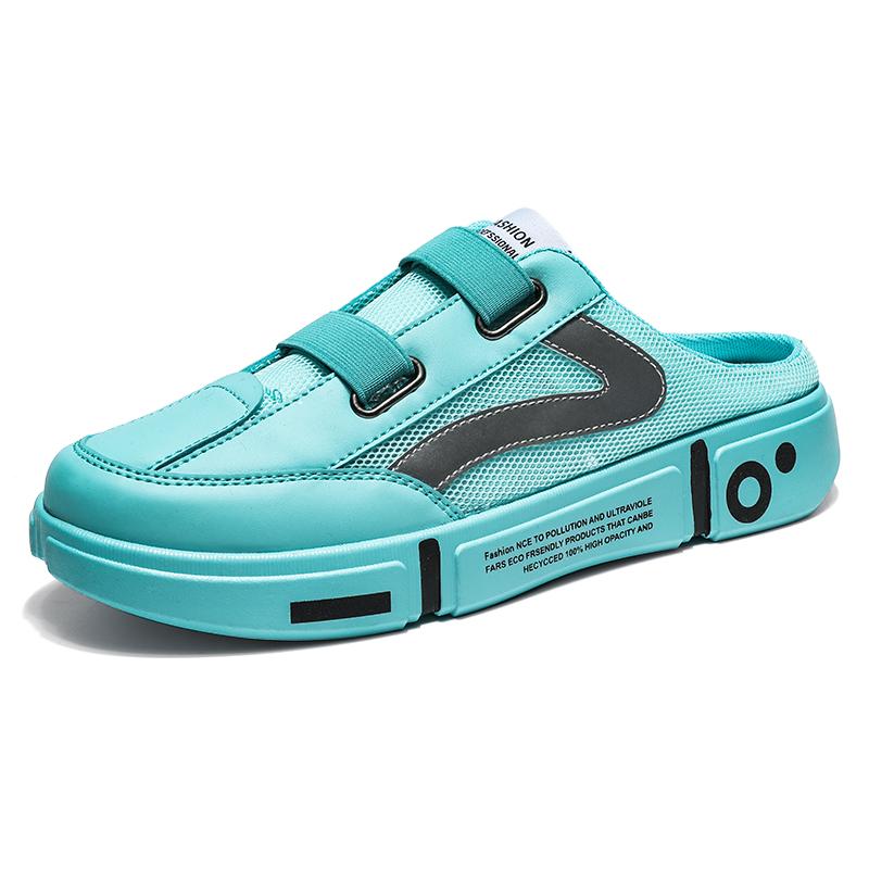 Мужские полуботинки на платформе, мюли, сандалии, летние лоферы без задника, тапочки, мужские шлепанцы, шнуровка, мужская повседневная обувь с полупяткой