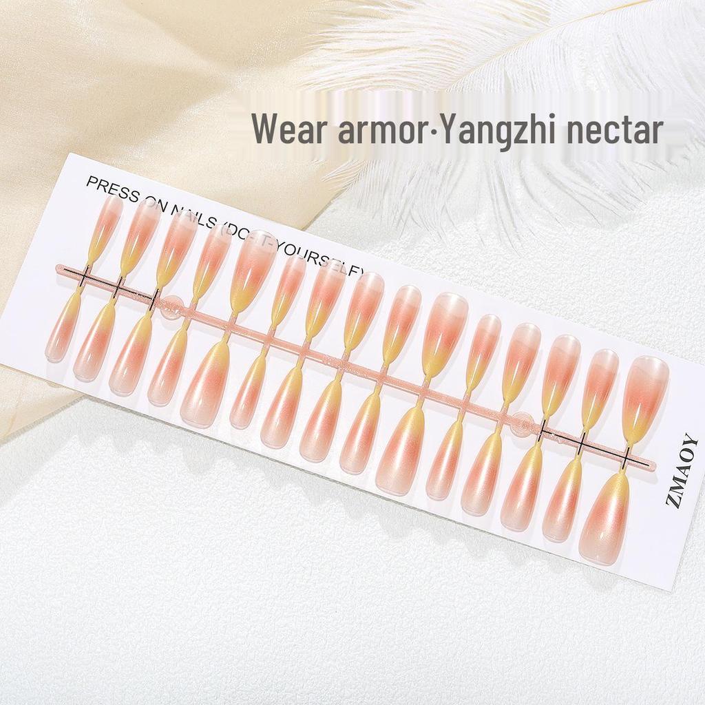 Румяна для ногтей с позолотой «кошачий глаз» — набор из 30 предметов, ручная работа, готовые к использованию размеры XS/S/M