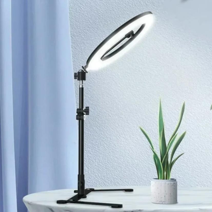 Universal Phone Stand for Live Streaming Photography Light Phone Tripod Holder Photo Video LED Ring Light Lamp Desktop Tripod