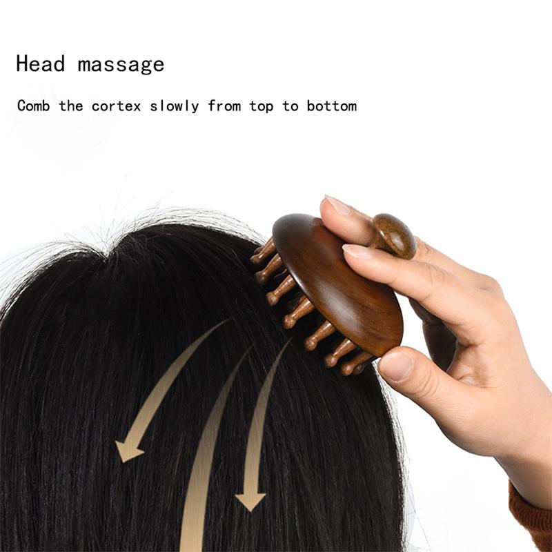 Round Massage Comb Resin Big Teeth Head Acupoint Therapy Artifact Claws Decompression Portable Scalp Massage Comb