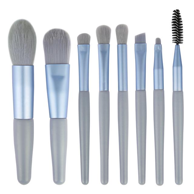 8 Pcs Mini Travel Portable Soft Makeup Brushes Set Eye Shadow Foundation Powder Eyelash Lip Concealer Blush Make Up Brush Set