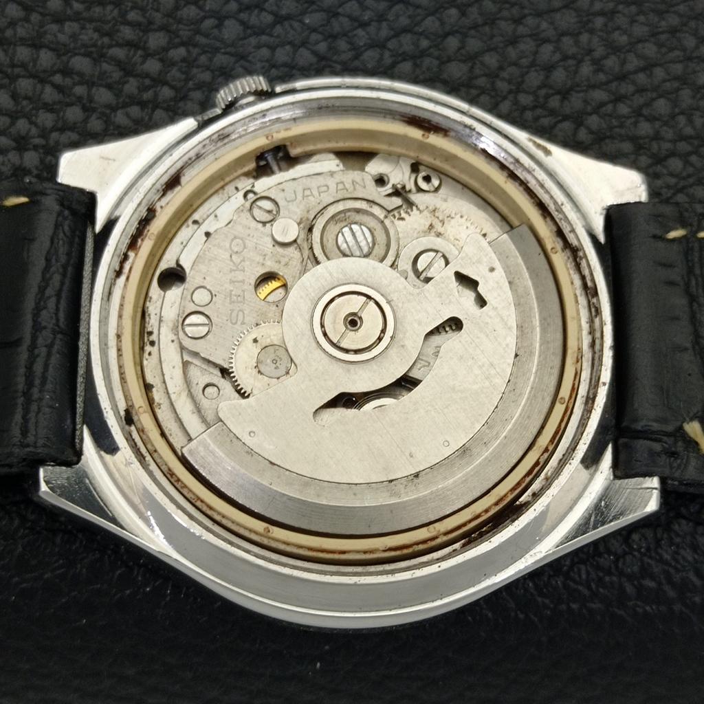 Seiko AUTOMATIC VINTAGE 7019A JAPAN MENS SILVER COLOR DIAL WATCH A702326-5 R124-a702326