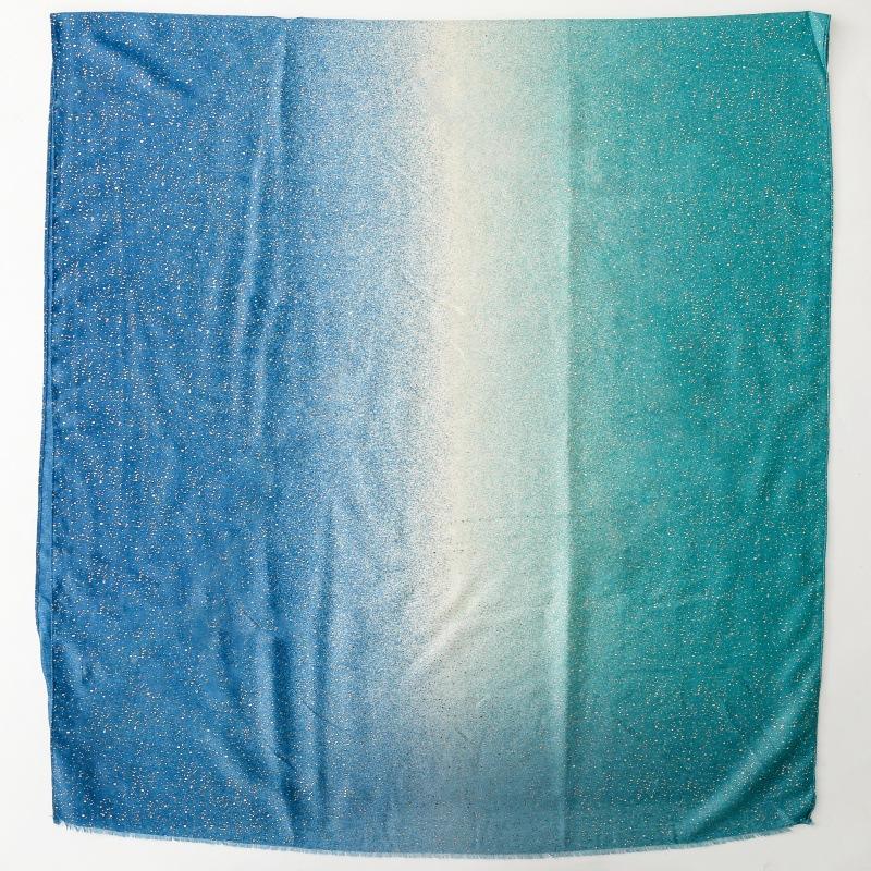 180*88cm Gradient Color Gold Foil Wrap Scarfs for Women Fashion Hijab Shimmer Sparkle Womens Scarves Bling Bling Shawls Cotton Feeling Shawl Scarf