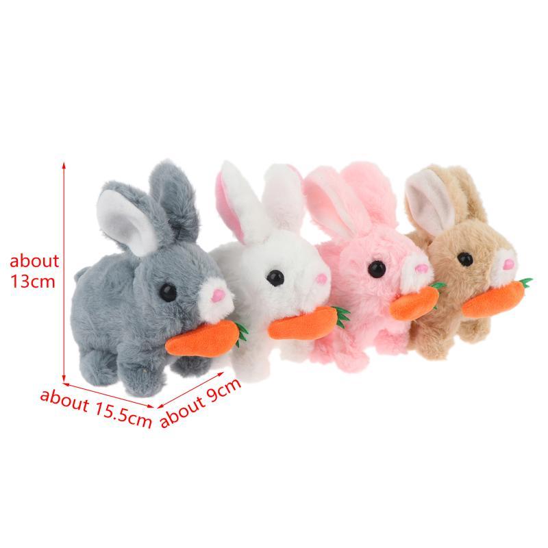 1Pcs Electronic Plush Bunny Toy Interactive Simulated Rabbit Doll Non-Toxic Soft Material for Kids Easter Birthday Party Favor