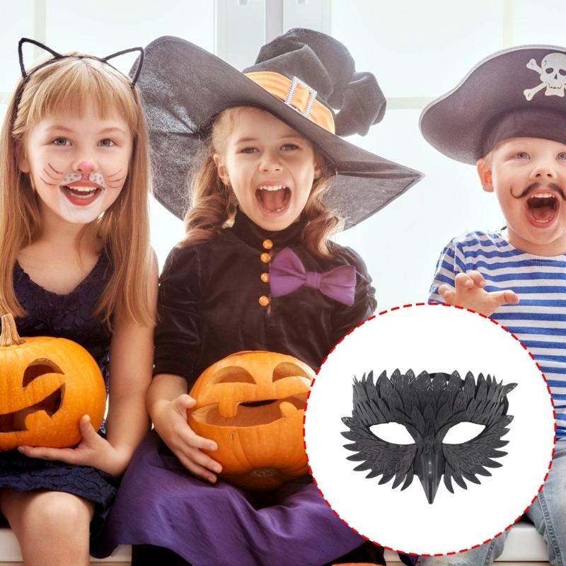 Halloween Mask for Women Bird Beak Mask Owl Feather Half Face Mask Carnivals Mask Masquerades Mask Party Mask