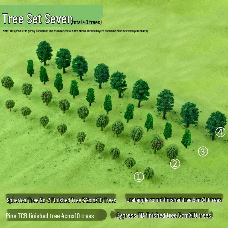 DIY Handmade Architectural Sand Table Model: Garden Scene with Micro Landscape Miniature Trees