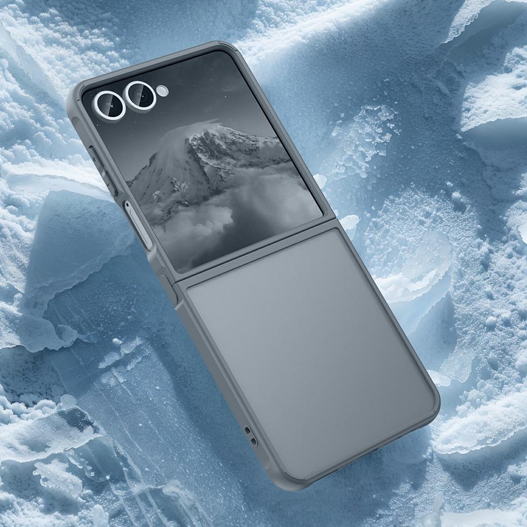 Чехол для Samsung Galaxy Z Flip7 5G, противоударный, с подушками безопасности, матовый, полупрозрачный, из ПК + ТПУ, задняя крышка телефона