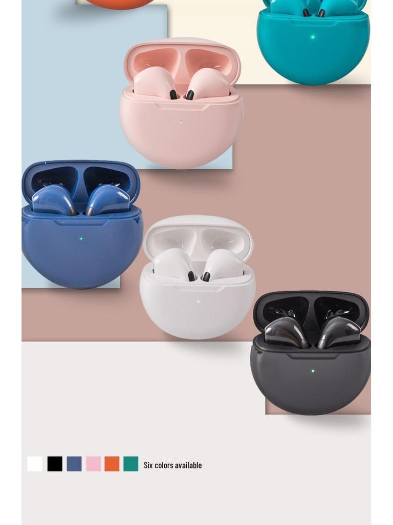 Pro6 Wireless Bluetooth Headset I12 TWS Macaron: Noise-Reduction, Mini Design