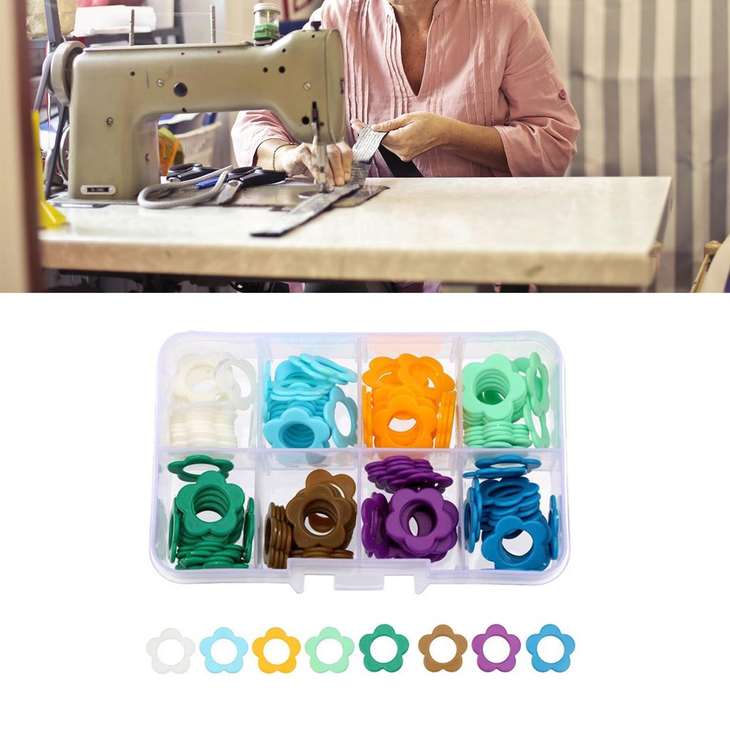 60/80/160/240 шт. маркеры для вышивания в форме сердца и цветка, стопоры для вышивания, маркеры для фиксации крючком, кольца для вязки