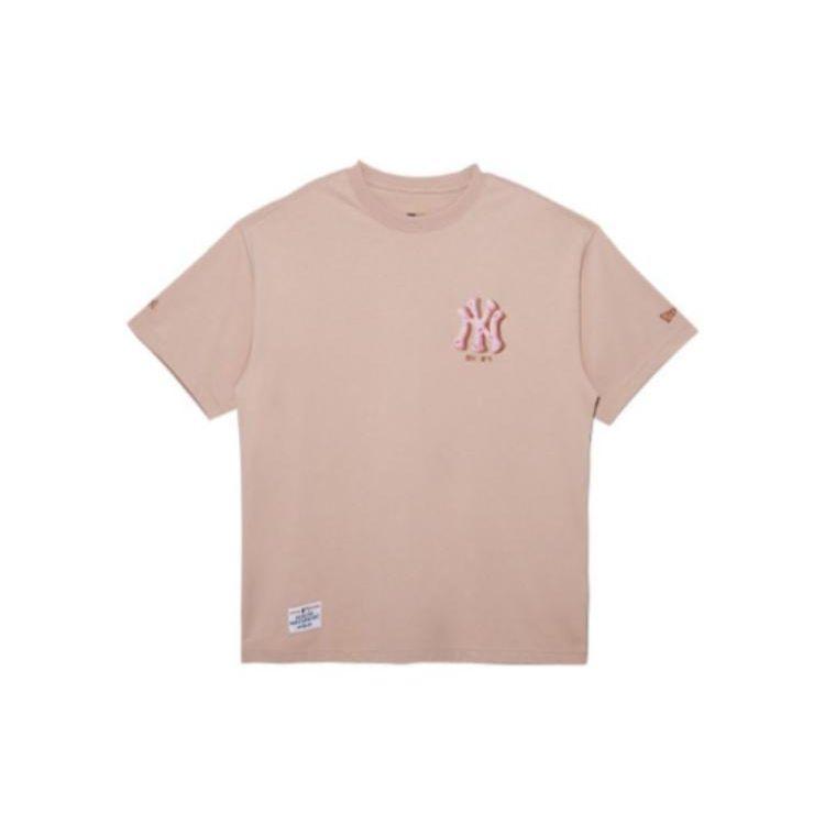 New Era Футболка с принтом логотипа New York Yankees SS23, унисекс, топ, розовый 13718773