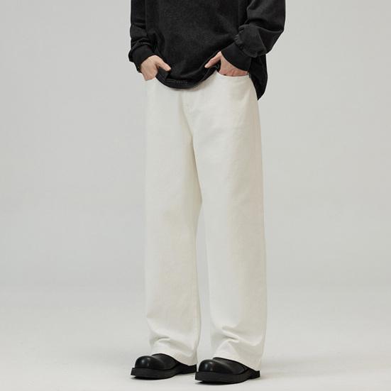 Мужские брюки, однотонные, прямые, широкие брюки в стиле ретро с карманами, брюки на молнии для повседневной носки, дома, уличной одежды, спорта