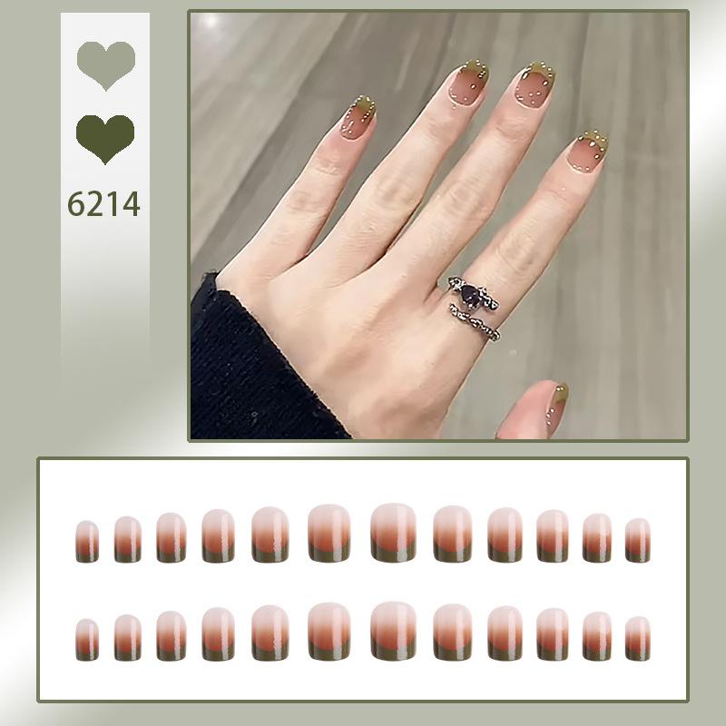Ногти свежие милые носимые ногти девушка румяна поддельные ногти патч носимый нейл-арт