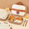 Capybara 304 Stainless Steel Divided Lunch Box With Bowl & Cutlery Microwave Students Portable Large Capacity Bento Box