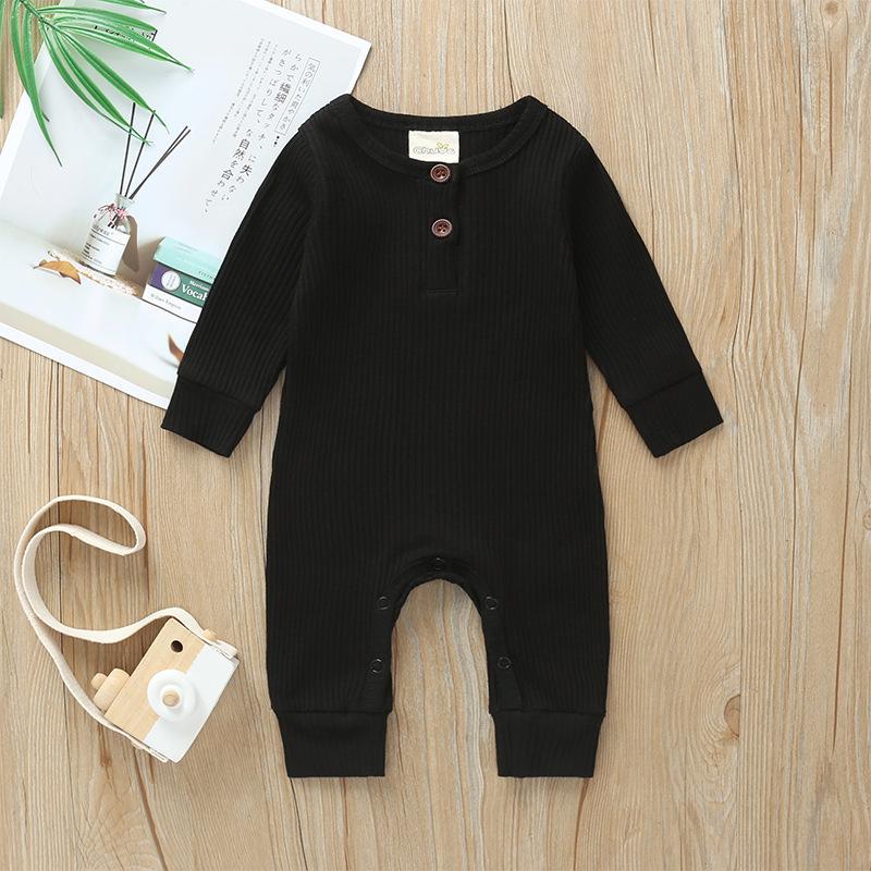 Newborn Infant Toddler Baby Boy Girls Long Sleeve Romper Knitting Jumpsuit Clothes Outfits Warm Plain Winter