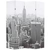Partition - vidaXL - New York - 160x170 Cm - Black and White - Solid Wood