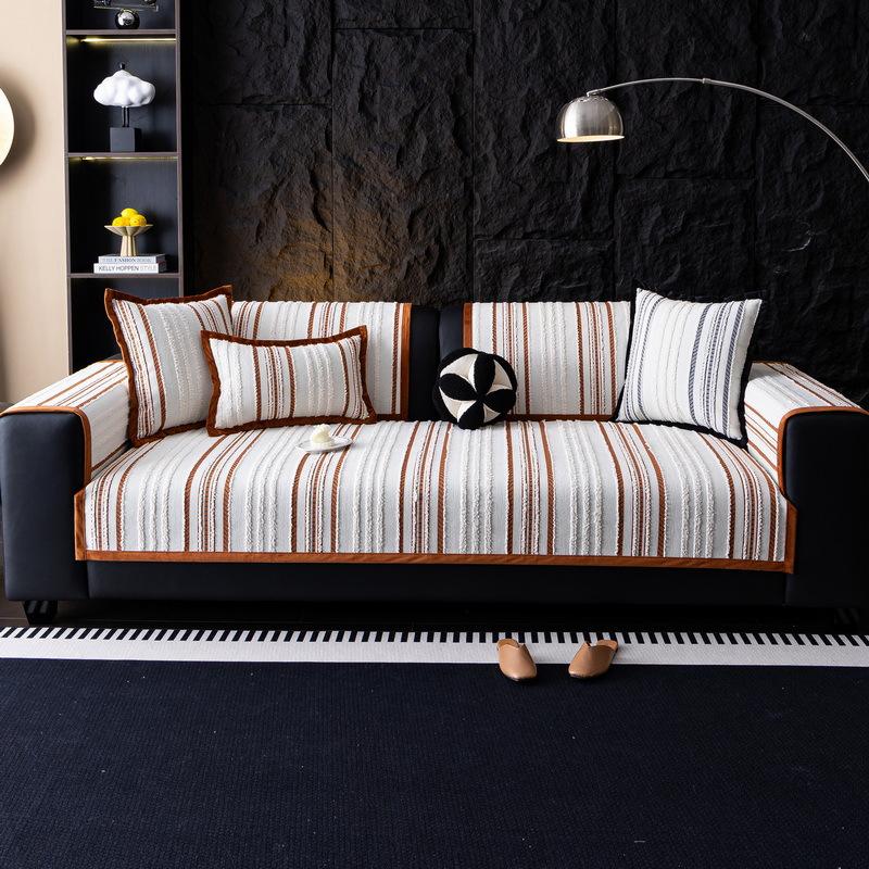 Medieval Chenille Sofa Cushion New Four-Season Universal Straight Row Leather Sofa Seat Cushion Cover Cloth Towel