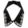 Fashion Women Shirt Fake Collar For Women Tie Rhinestones Sewing Detachable Collar For Lapel Blouse Top Women Clothes Accessory
