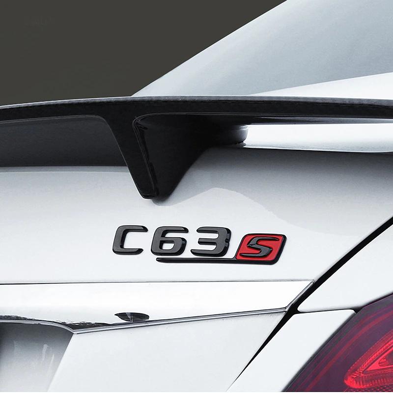 Car Tuning For C Class W204 W205 C63 C63S Letter Logo 3D ABS Sticker Car Rear Trunk Emblem Nameplate Decals