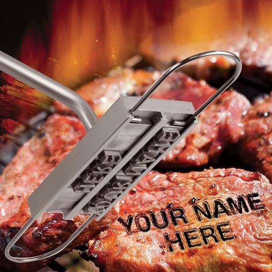 Yousheng Barbecue Branding Iron Custom Branding Iron Stamp with Changeable Letters for Steaks Cakes Burgers Grilling Accessories