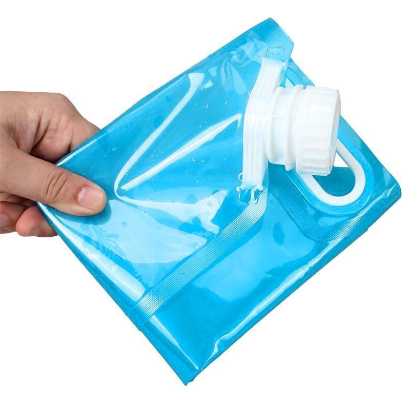 5/10L Water Bag Camping Supplies Portable Folding Water Bucket Large Water Bottle Container Outdoor Travel Collapsible Pouch Outdoor Water Storage Bag