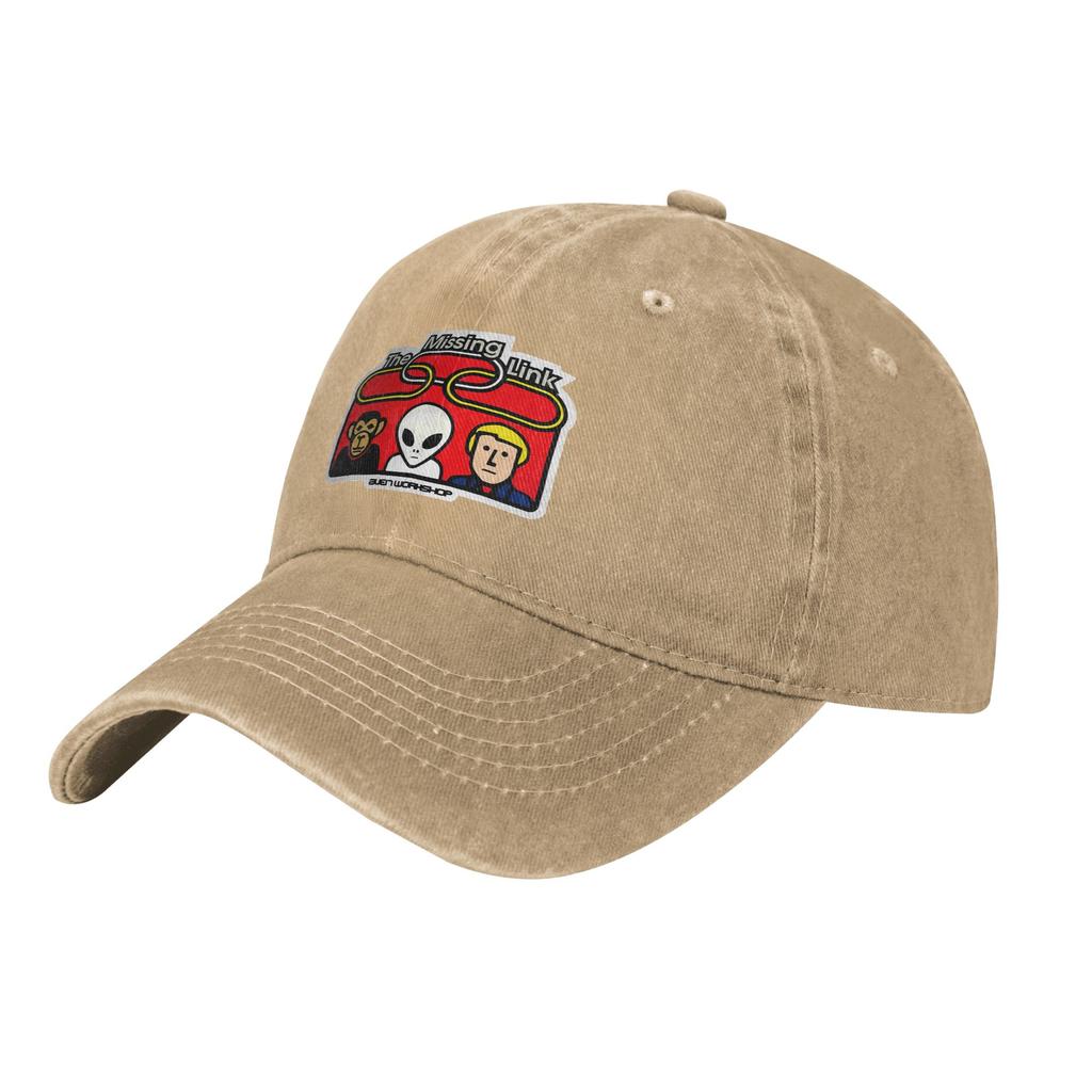 Alien Workshop Link American Retro Baseball cap Fine WorkUnisexship Literary Style Distressed Denim Hat