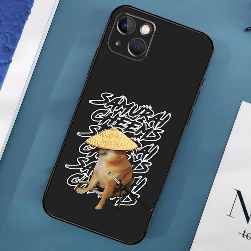 Чехол-мем с собакой Доге и Чимсом для iPhone 16 15 14 13 12 11 Pro Max XS X XR Plus 12 13 Mini Защитный корпус