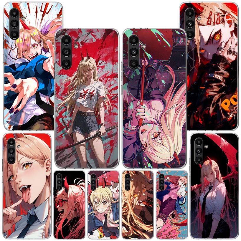 C-Chainsaw Mans Power Phone Case For Samsung Galaxy A17 A16 A15 A14 A13 A57 A56 A55 A54 A53 A37 A36 A35 A34 A33 A26 A25 A24 A23