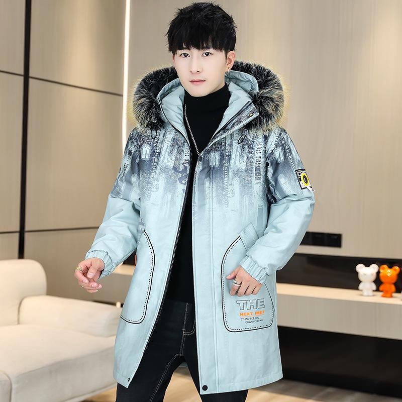 Мужская модная зимняя хлопковая куртка с бархатом, утолщенная, теплое пальто, выпуск 2023 года
