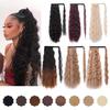 Beauty Synthetic Ponytail Fake Hair Wavy Pony Tail Hair Extension Wrap Brown Blonde Hair