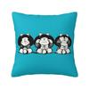 Vintage Quino Comic Mafalda Throw Pillow Case Decoration D Printed Cartoon Mang Sofa Cushion Cover Polyester Soft Pillowslip