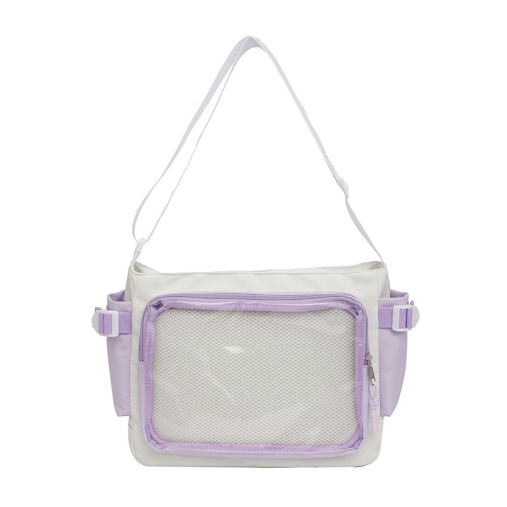 Clear Badge Display Shoulder Bag PVC Crossbody Bag Casual Transparent Pocket Itabag JK